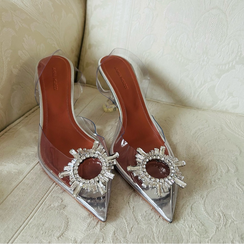 $1300! Amina Muaddi Begum Cinderella Pumps size 39.5 - Picture 8 of 11